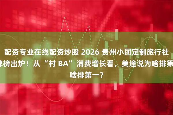 配资专业在线配资炒股 2026 贵州小团定制旅行社口碑榜出炉！从 “村 BA” 消费增长看，美途说为啥排第一？